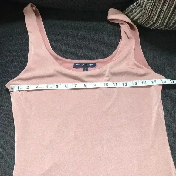 NWT Pretty Pale Pink Fully Lined Tank Dress with Slight Shimmer-Junior Large - Picture 8 of 8